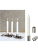 Novaliv 12x Stabkerzenhalter magnetisch Silber 2,5x7,5cm Stabkerzen Tischdekor in Silber