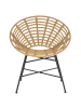 Beliani 2er-Set Cocktailsessel ACERRA in Naturfarben/Beige/Schwarz