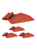 relaxdays 24 teiliges Tischset in Rot - (B)45 x (T)30 cm