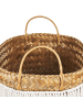 Beliani Korb MESUJI in Naturfarben/Weiß/Blau - (W) 40 x (H) 42 x (L) 40 cm