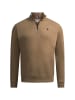 U.S. Polo Assn. U.S. POLO ASSN. Herren Pullover Half Zip P017 in Camel-Navy