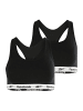 Reebok Crop-Top FRANKIE in Black/White Elastic