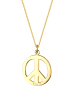 Elli Halskette 925 Sterling Silber Peace-Zeichen in Gold