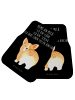 Mr. & Mrs. Panda Autoteppich Corgi Po mit Spruch in Schwarz