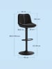 VASAGLE 2er-Set: Barhocker Lyna in - (B)45 x (H)(88.5-109.5) x (T)49.5 cm