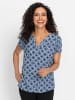 WITT WEIDEN Schlupfbluse in jeansblau-ecru-bedruckt