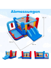 COSTWAY Hüpfburg mit Gebläse 402 x 385 x 206 cm in Bunt