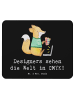 Mr. & Mrs. Panda Mouse Pad CMYK Designer mit Spruch in Schwarz