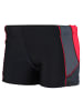 Aquarti Aquarti Herren Badehose Kurz mit Kontrastpaspel in rot/grau