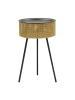 Mauro Ferretti Couchtisch aus gold-schwarzem Metall, Ø 40 x 65 cm