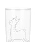 Mr. & Mrs. Panda Wasserglas Lama Springen mit Spruch in Transparent