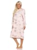 NORMANN Nachthemd langarm Kuschel interlock - 87462 in rosa