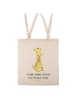 Mr. & Mrs. Panda Tragetasche Giraffe Zufrieden mit Spruch in Creme