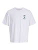 JACK & JONES Junior T-Shirt Kurzarm Jorvacation Bio-Baumwolle in bright white portugal