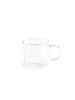 Almina 2er Gläser-Set Riffle Cup 400 ml Hitzebeständig Transparent in Transparent