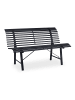relaxdays Gartenbank in Anthrazit - (B)130 x (H)79 x (T)75 cm