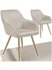 tectake Polstersessel gepolstert, in Samtoptik, gesteppt, 58 x 62 x 82 cm