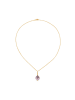 Rafaela Donata Kette mit Anhänger Sterling Silber gelbvergoldet Amethyst rosa in gelbgold