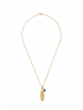 Gemshine Halskette mit Anhänger Swim Bike Run - Saphir in gold coloured