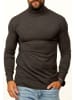 DAILY COTTON Rollkragenpullover - als Feinstrick Pulli in Slim Fit für Herren in Anthrazit