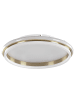 Beliani Deckenleuchten TAPING in Weiß/Gold - (W) 64 x (H) 7 x (L) 64 cm