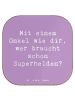 Mr. & Mrs. Panda Untersetzer Spruch Super-Onkel mit Spruch in Lavendeltraum