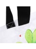 Mr. & Mrs. Panda Einkaufstasche Blume Kleeblatt mit Spruch in Weiß