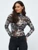 minus T-Shirt in Black Swirl Print