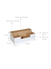relaxdays Schreibtisch Organizer in Weiß/Natur - (B)30 x (H)11 x (T)15 cm