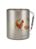 Mr. & Mrs. Panda Karabiner Becher Huhn Stolz ohne Spruch in Silber