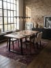 KADIMA DESIGN Esszimmertisch 160x80x76 cm Massivholz / Metall Esstisch