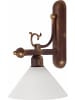 Licht-Erlebnisse Wandlampe (B)23 x (H)35 cm in Braun Antik mit Gold Weiß