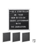 relaxdays 4x Letterboard in Weiß - (B)30 x (H)30 cm