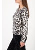 monari Langarmbluse in schwarz gemustert