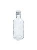 relaxdays 16 x kleine Flaschen in Transparent/ Silber - 100 ml