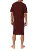 NORMANN Kurzarm Nachthemd Frontprint in rot