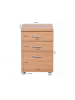 FineBuy Rollcontainer in Braun / Spanplatte / 40x45x60