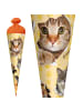 ROTH Schultüte groß Katzenparty 70 cm in Orange