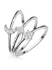 Glanzstücke München Ring Stern/Mond/Blume aus Sterling Silber mit Zirkonia in silber