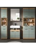 Inn.Furn Badmöbel-Set Salbei grün, Eiche Artisan 4-teilig 200 cm, Komplettset