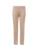 GOLDNER Leggings in Veloursleder-Optik in bisquit