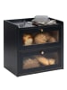 relaxdays Brotkasten in Schwarz – (B)36,5 x (H)34 x (T)24 cm