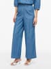 Vila Wide Leg Hose in Medium Blue Denim