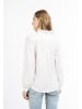 DreiMaster Damen Langarmbluse in Wollweiss