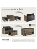 tectake 2-in-1-Rattanlounge-Set, höhenverstellbare Tischfüße, wasserabweisend