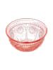 MARELIDA Glasschale Vintage Boho Schüssel mit Blumenmuster 210ml in rosa