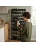 relaxdays Weinregal in Schwarz - (B)72,5 x (H)166 x (T)25 cm