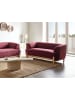 Beliani 2-Sitzer Sofa ALNOR in Rot/Braun - (W) 162 x (H) 67 x (L) 85 cm