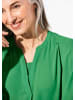 GOLDNER Kurzgröße:  Bluse mit Tunika Ausschnitt in grün