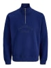 Jack & Jones Sweatshirt mit halbem Reißverschluss in Ocean Cavern